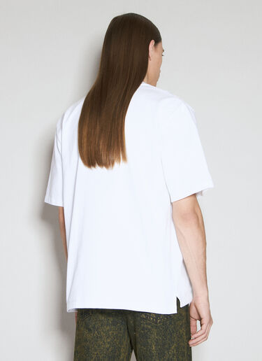 Marni 로고 패치 티셔츠 화이트 mni0155008