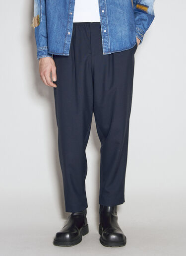 Drawstring Waist Wool Pants Marni Drawstring Waist Wool Pants Blue mni0155011