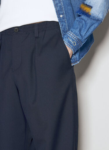 Drawstring Waist Wool Pants Marni Drawstring Waist Wool Pants Blue mni0155011
