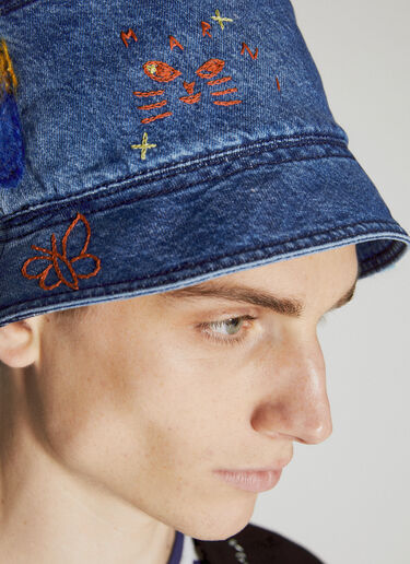 Mohair Patches Bucket Hat Marni Mohair Patches Bucket Hat Blue mni0155018