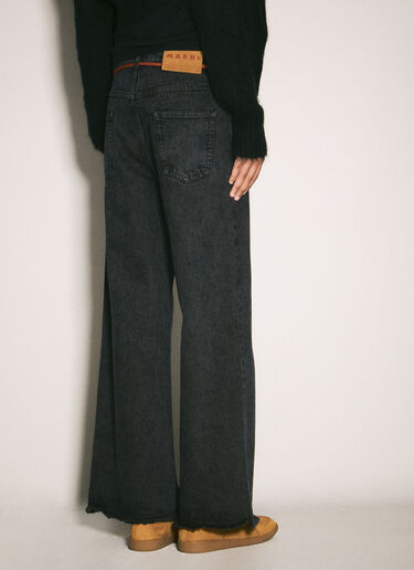 Marni 混纱染色喇叭牛仔裤 黑色 mni0157007