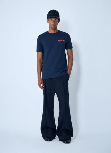 Marni 로고 모티프 티셔츠 네이비 mni0161004