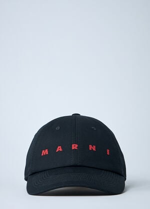 Marni Logo Motif Baseball Cap Black mni0161014