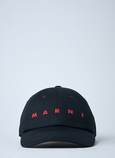Marni Logo Motif Baseball Cap Black mni0161014