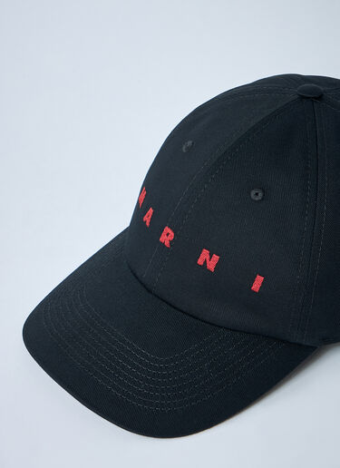 Marni Logo Motif Baseball Cap Black mni0161014