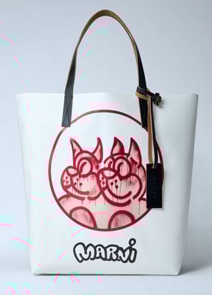 Marni Tribeca N/S Tote Bag White mni0162006