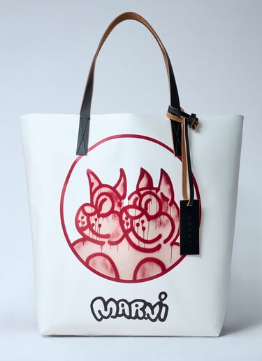 Marni Tribeca N/S Tote Bag White mni0162006