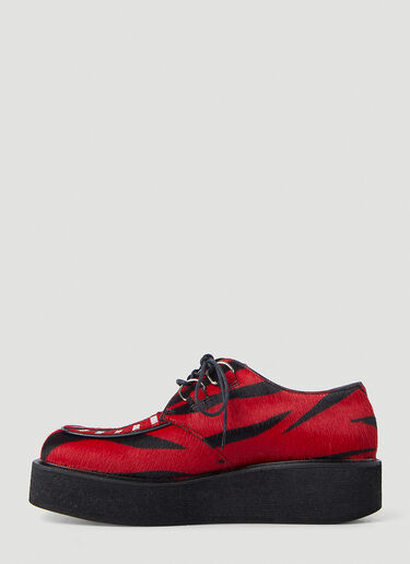 Zebra Flatform Creeper Lace-Up Shoes Marni Zebra Flatform Creeper Lace-Up Shoes Red mni0245025