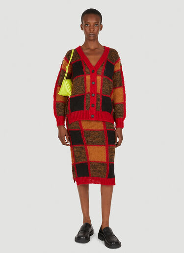 Contrast Knit Skirt Marni Contrast Knit Skirt Red mni0249011