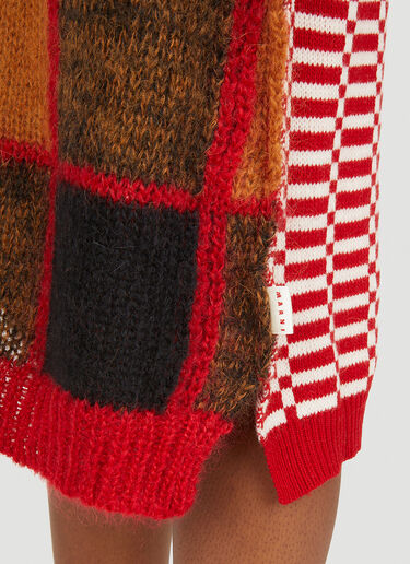 Contrast Knit Skirt Marni Contrast Knit Skirt Red mni0249011