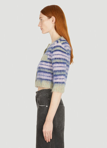 Marni 아잘레아 스트라이프 카디건 퍼플 mni0251006