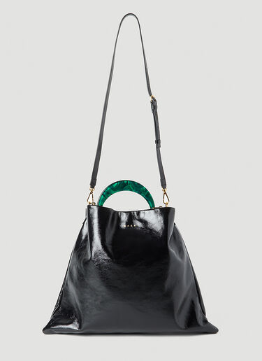 Marni Venice 中号新月托特包 黑色 mni0253060