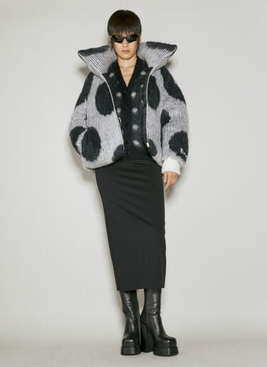 Oversized Short Polka Dot Down Coat Marni Oversized Short Polka Dot Down Coat White mni0254005