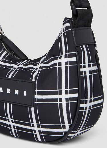 Marni 로고 패치 호보 숄더백 블랙 mni0254013
