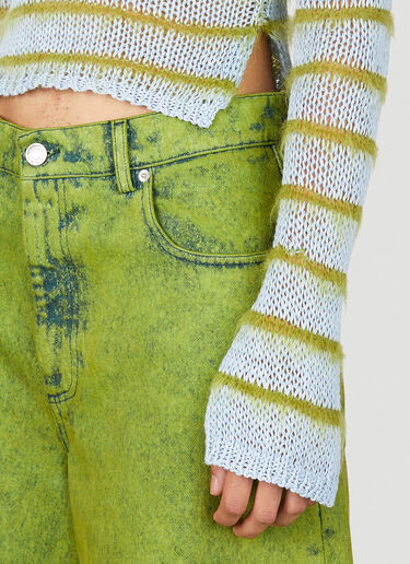 Striped Knit Sweater Marni Striped Knit Sweater Blue mni0255010