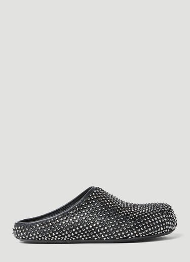 Marni 퍼스벳 사보 뮬 블랙 mni0255028
