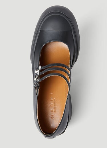 トリプルバックル メリージェーンシューズ Marni トリプルバックル メリージェーンシューズ ブラック mni0255033