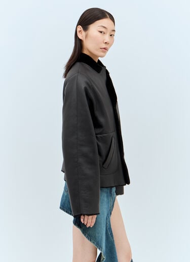 Marni 리버시블 시어링 재킷  블랙 mni0257010