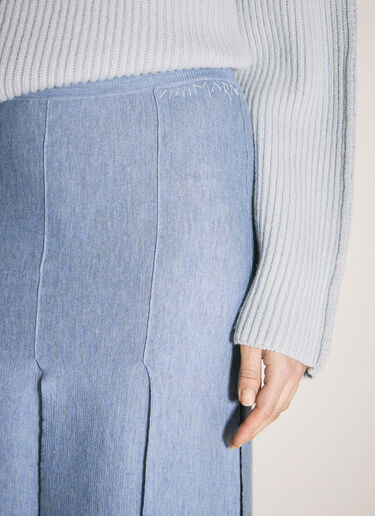 Marni Wool-Silk Skirt Blue mni0257011