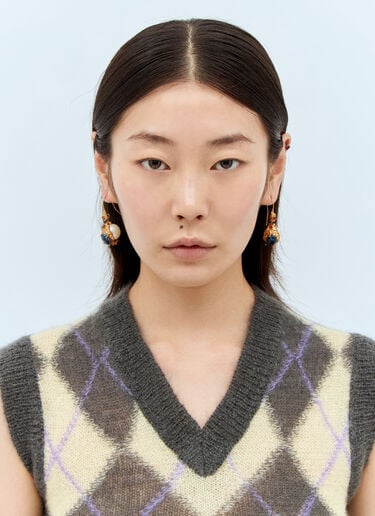 Marni 珍珠吊坠耳环 金色 mni0257026