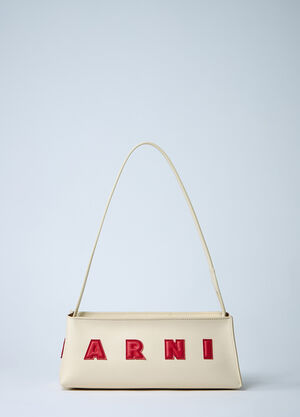 Marni Leather Baguette Musuem Shoulder Bag Beige mni0261019