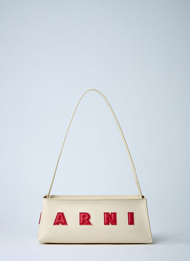Leather Baguette Musuem Shoulder Bag Marni Leather Baguette Musuem Shoulder Bag Beige mni0261019