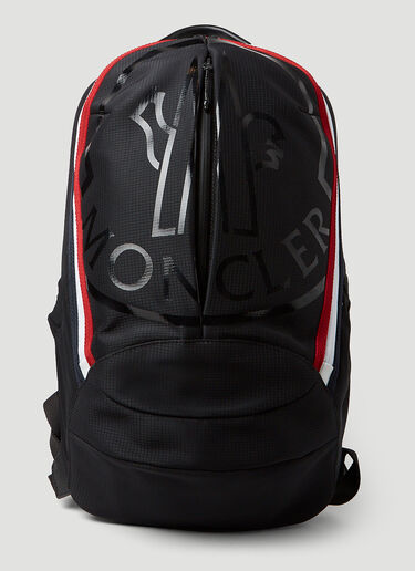 Cut Logo Print Backpack Moncler Cut Logo Print Backpack Black mon0151033