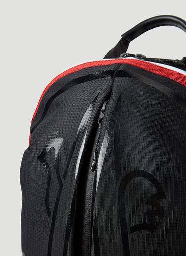 Cut Logo Print Backpack Moncler Cut Logo Print Backpack Black mon0151033