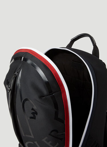 Cut Logo Print Backpack Moncler Cut Logo Print Backpack Black mon0151033