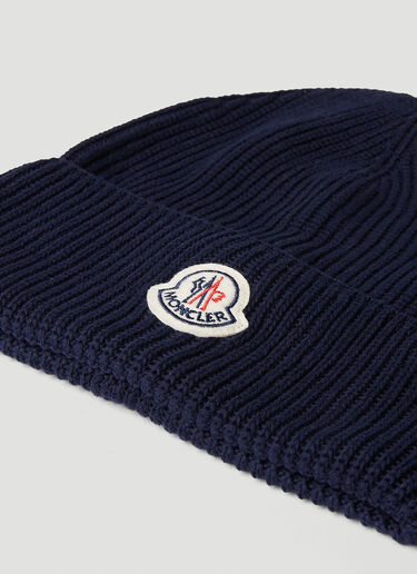 Moncler 로고 패치 비니 햇 네이비 mon0151039