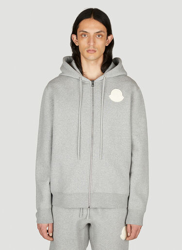 Moncler 徽标贴饰连帽运动衫 灰色 mon0154034