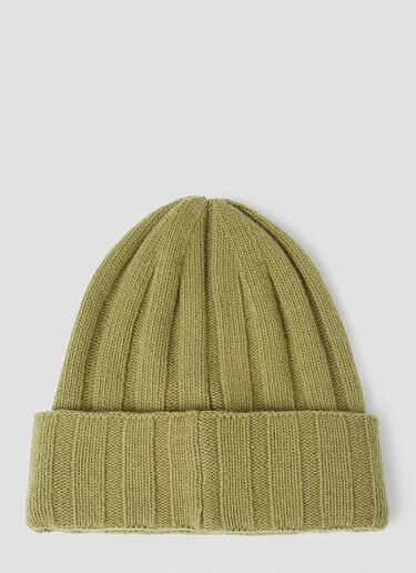 Logo Patch Wool Beanie Hat Moncler Logo Patch Wool Beanie Hat Green mon0154041