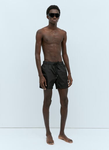 Logo Patch Swim Shorts Moncler Logo Patch Swim Shorts Black mon0155017