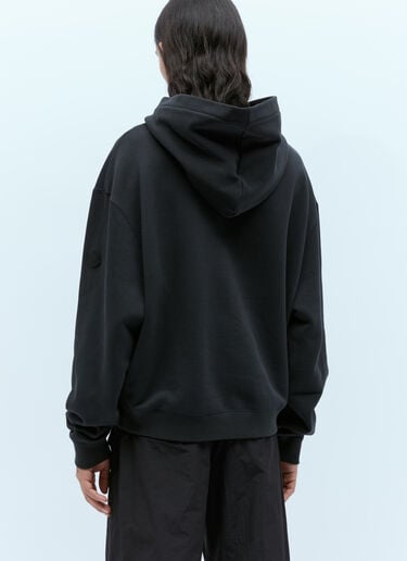 Moncler 로고 프린트 후드티셔츠 블랙 mon0155022