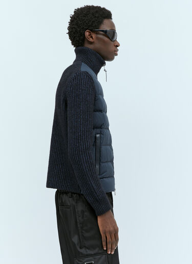 Padded Zip-Up Cardigan Moncler Padded Zip-Up Cardigan Navy mon0155066