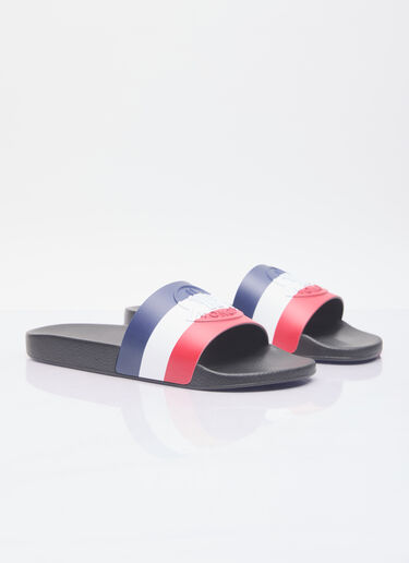 Moncler Basile 徽标印花拖鞋  黑色 mon0156031