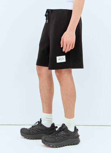 Logo Patch Fleece Shorts Moncler Logo Patch Fleece Shorts Black mon0157036
