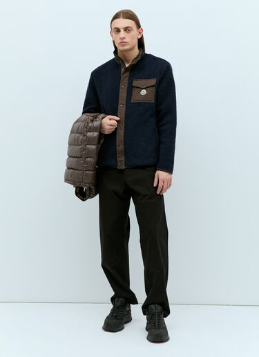 브러싱 마감 울 혼방 재킷 Moncler 브러싱 마감 울 혼방 재킷 네이비 mon0158026