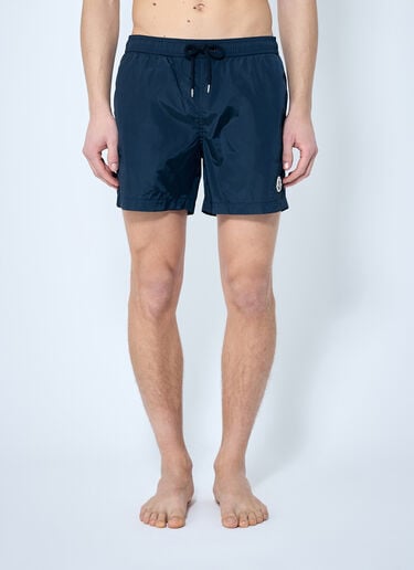 Logo Patch Swim Shorts Moncler Logo Patch Swim Shorts Navy mon0159042