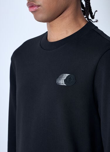 Logo Motif Sweatshirt Moncler Logo Motif Sweatshirt Black mon0160025