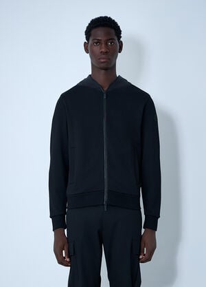 Moncler Cotton Logo Patch Cardigan Black mon0161017