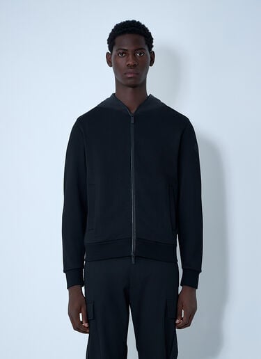 Moncler Cotton Logo Patch Cardigan Black mon0161017