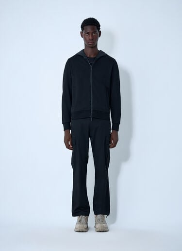 Moncler Cotton Logo Patch Cardigan Black mon0161017