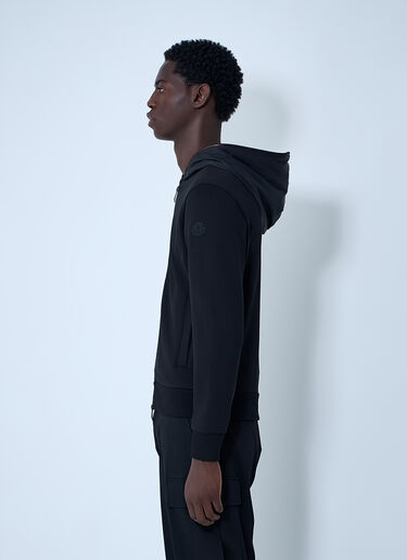 Moncler Cotton Logo Patch Cardigan Black mon0161017