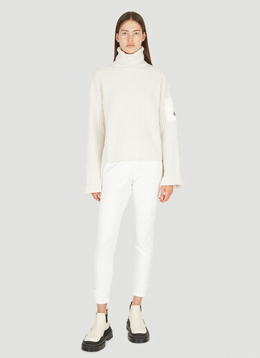 Button Cuff Pants Moncler Button Cuff Pants White mon0250021