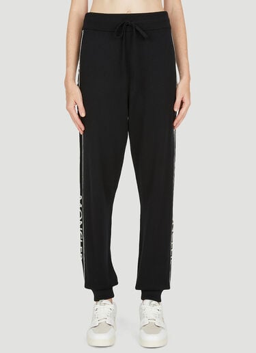 徽标嵌花运动裤 Moncler 徽标嵌花运动裤 黑 mon0250036