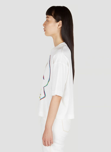 Logo Print T-Shirt Moncler Logo Print T-Shirt White mon0252035