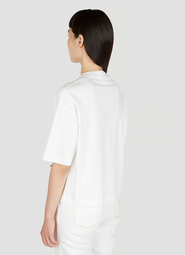 Logo Print T-Shirt Moncler Logo Print T-Shirt White mon0252035