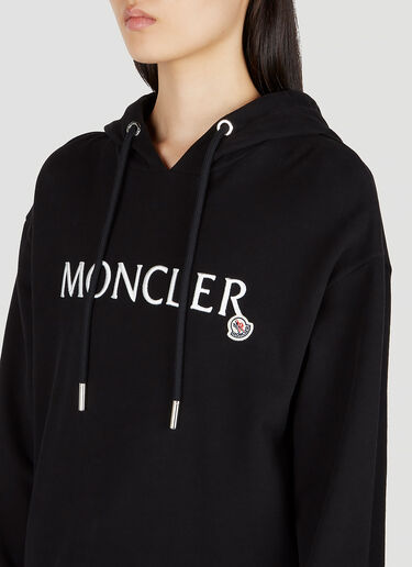 Moncler 徽标刺绣连帽运动衫 黑色 mon0252037