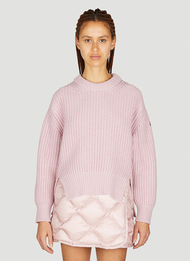 Wool Knit Sweater Moncler Wool Knit Sweater Pink mon0254044